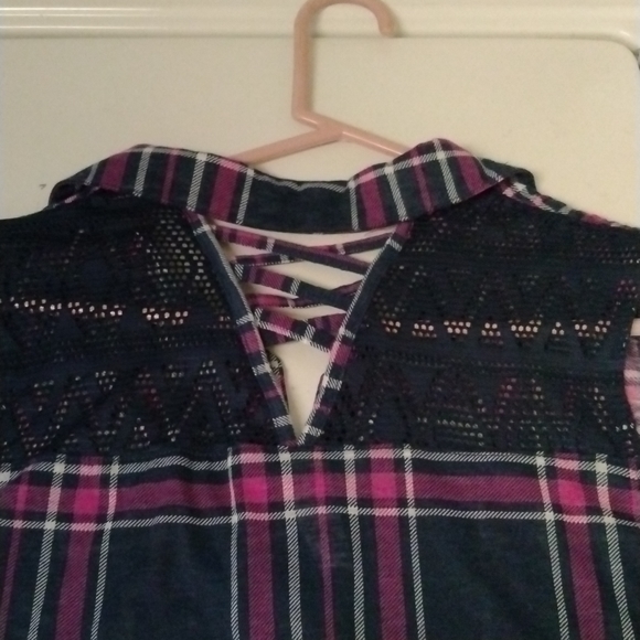 No Boundaries Lace & Flannel Tunic Sleeveless Sz.XXL/2XG (19) - Picture 6 of 8